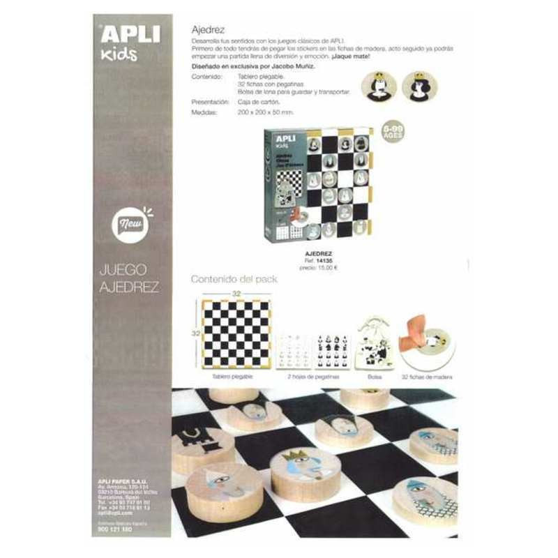 JUEGO APLI DIY C/GOMETS JUEGO AJEDREZ 14135 ^