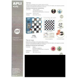 JUEGO APLI DIY C/GOMETS JUEGO DAMAS 14136 ^