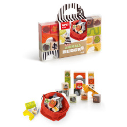 JUEGO APLI BLOQUES MADERA ANIMALES 16U 15186