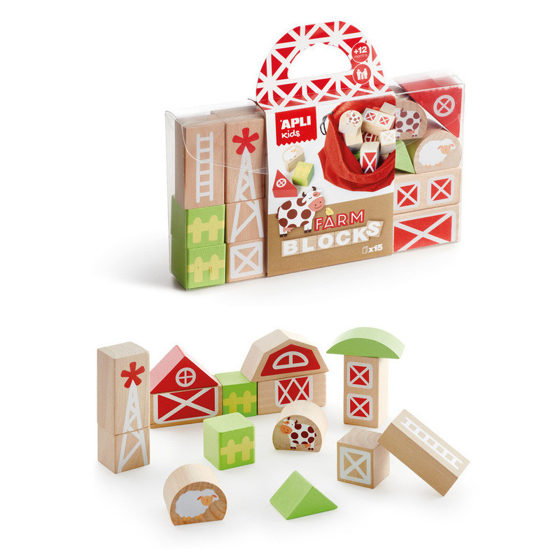 JUEGO APLI BLOQUES MADERA GRANJA 16U 15269