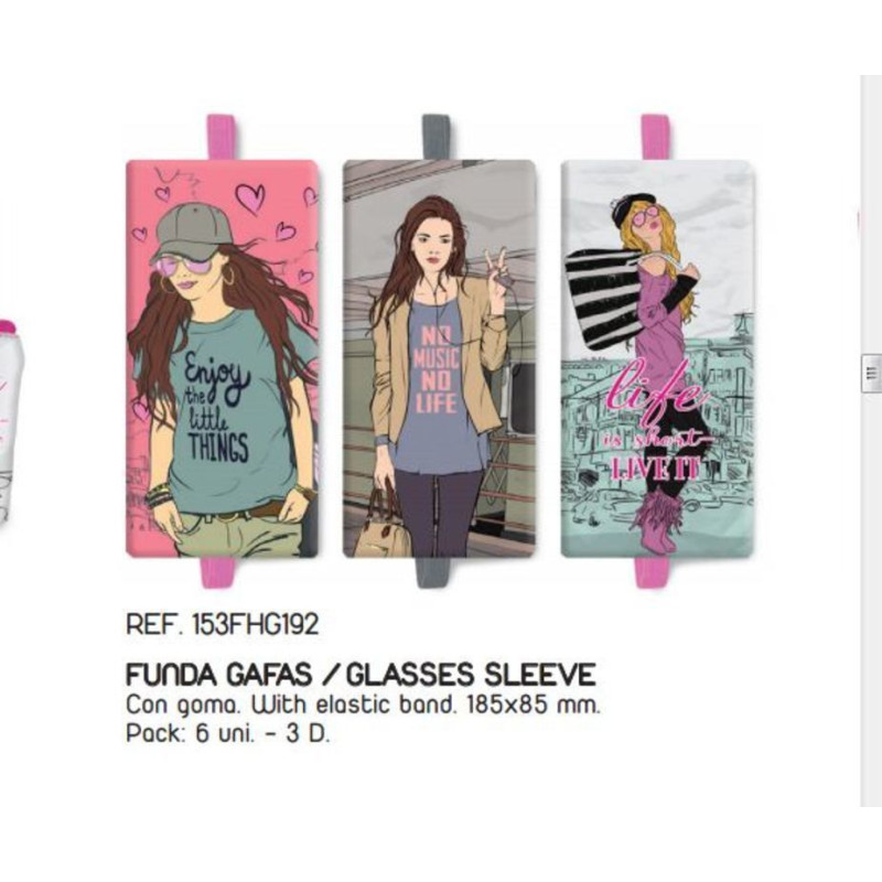 FUNDA GAFAS C/GOMA MAKU16 FASHION GIRLS 153FHG192 ^