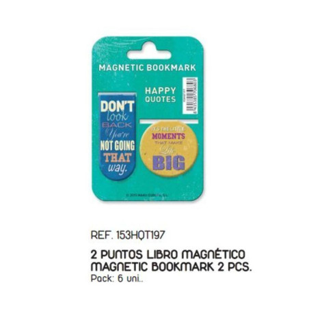 PUNTO LIBRO MAGNETICO MAKU16 HAPPY QUOTES 153HQT197 ^