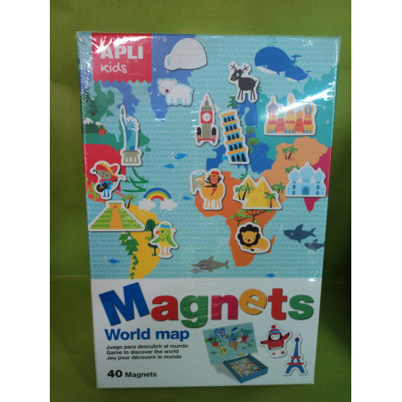 JUEGO APLI MAGNETICO MAPA MUNDI 40U 16494
