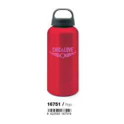 BOTELLA AGUA ALUMINIO ROJA MIQUELRIUS18 CHIC&LOVE 67 Ø X 200 MM (450 ML) 16751