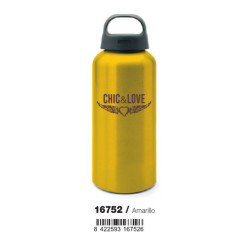 BOTELLA AGUA ALUMINIO AMARILLA MIQUELRIUS18 CHIC&LOVE 68 Ø X 200 MM (450 ML) 16752