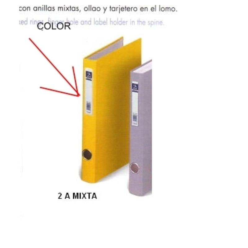 CARPETA 2A MIXTA 25MM FL PLAST. NATURAL DOHE AMARILLO 09425 ^