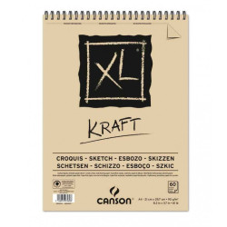 BLOC DIBUJO CANSON XL ESPIRAL KRAFT 90G A-4 BLOC 60H 400039141