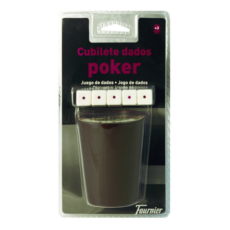 JUEGO FOURNIER CUBILETE Y DADOS DE POKER PLASTICO F29451