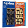 TABLERO AJEDREZ Y DAMAS C/FICHAS FOURNIER 29459