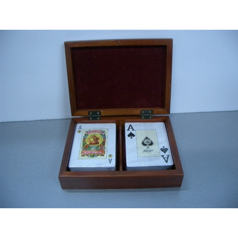 JUEGO FOURNIER CAJA MADERA 2 BARAJAS ^