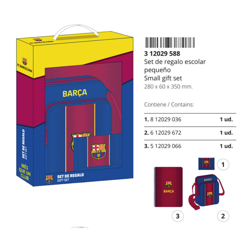 SET DE REGALO PEQ. F.C.BARCELONA 1ª EQUIP. 20/21 312029588 35*28 SAFTA22