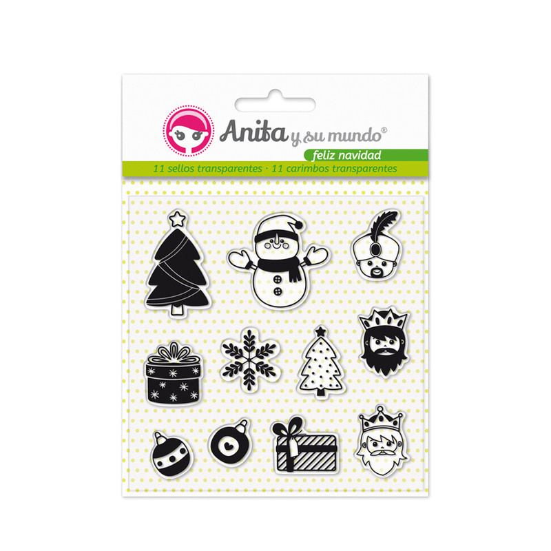 PACK 11 SELLOS TRANSPARENTES ANITA NAVIDAD GRAFOPLAS 37010326