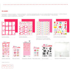 JUEGO GRAFOPLAS SCRAPBOOK MALETIN ANITA CON AMOR 18 PIEZAS 37010712