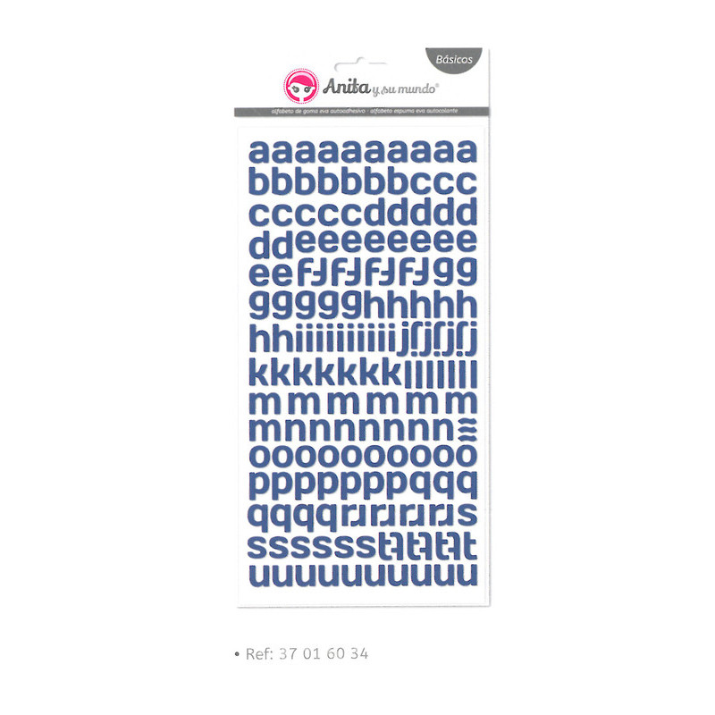 ADHESIVOS GRAFOPLAS SCRAPBOOK ANITA ALFABETO 339U AZUL 37016034