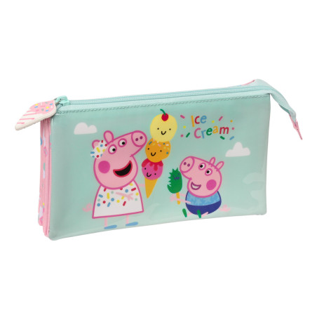 PORTATODO TRIPLE PEPPA PIG "ICE CREAM" 812372744 SAFTA24