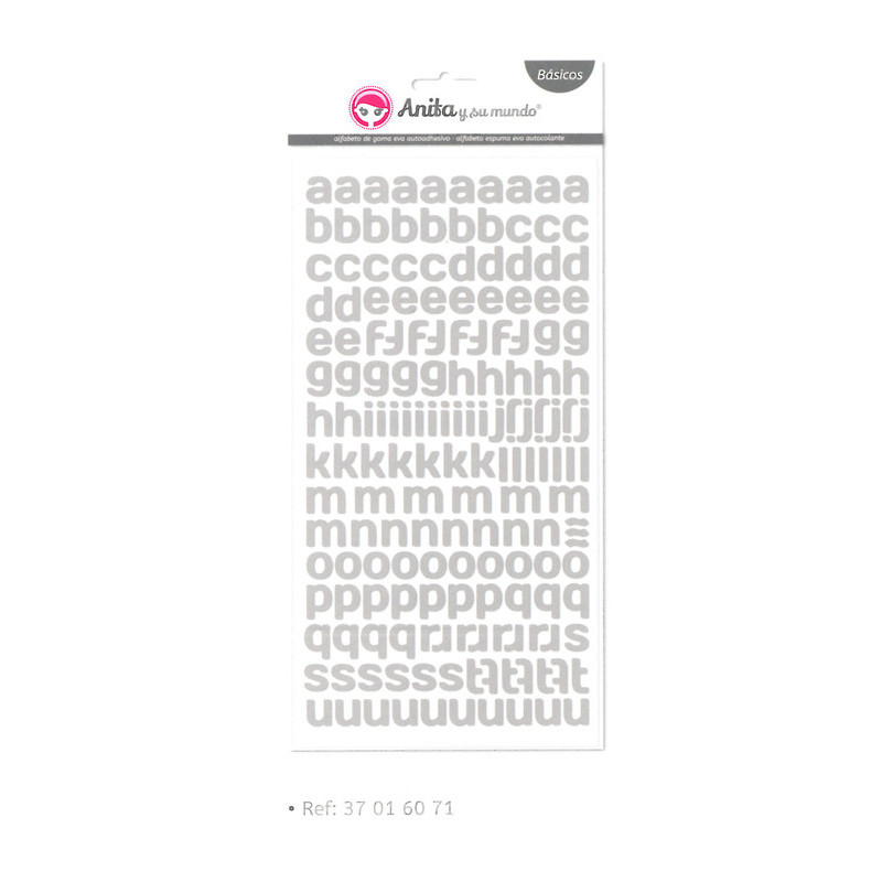 ADHESIVOS GRAFOPLAS SCRAPBOOK ANITA ALFABETO 339U GRIS 37016071