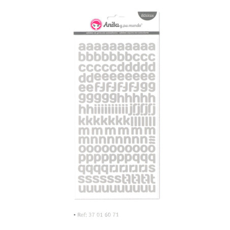 ADHESIVOS GRAFOPLAS SCRAPBOOK ANITA ALFABETO 339U GRIS 37016071