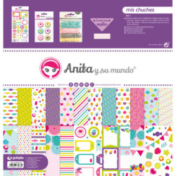 JUEGO GRAFOPLAS SCRAPBOOK BOLSA ANITA MIS CHUCHES 17 PZAS 37080606