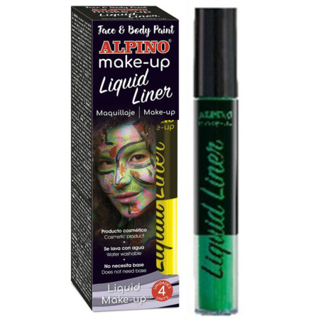 ESTUCHE 4 UNID. MAQUILLAJE ALPINO LIQUID LINER, VERDE, 6 GRS. DL000208