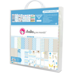 JUEGO GRAFOPLAS SCRAPBOOK MALETIN ANITA COMUNION NIÑO 18 PIEZAS 37080707