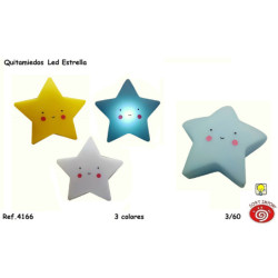 PUNTO LUZ TENUE QUITAMIEDOS SORT LED ESTRELLA 3 COLORES 4166