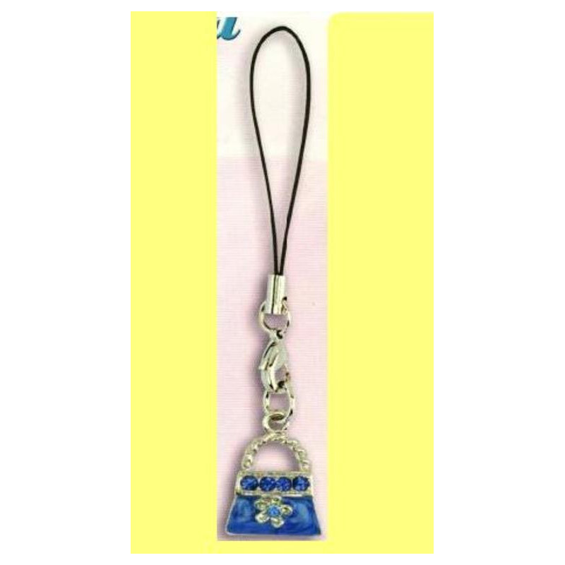 COLGANTE DE MOVIL MISA METAL BOLSITO AZUL 043768 ^