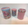 CAJA METAL CUPCAKES REDONDA JUEGO 3 TAMAÑOS 2129 ^