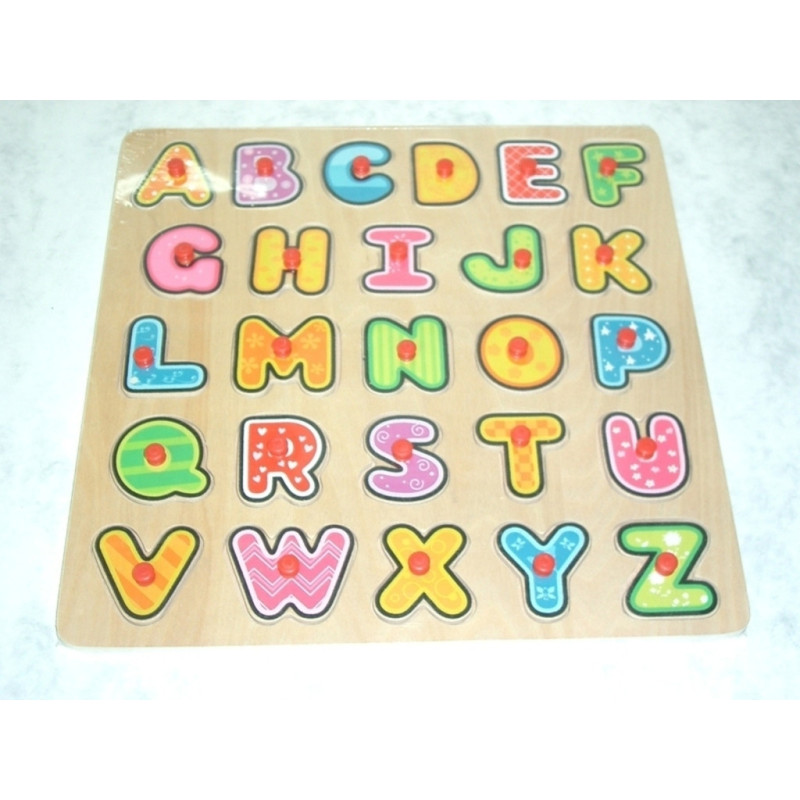 JUEGO WG MADERA ABECEDARIO MAYUSCULAS C/TIRADOR 30*30 53009 ^