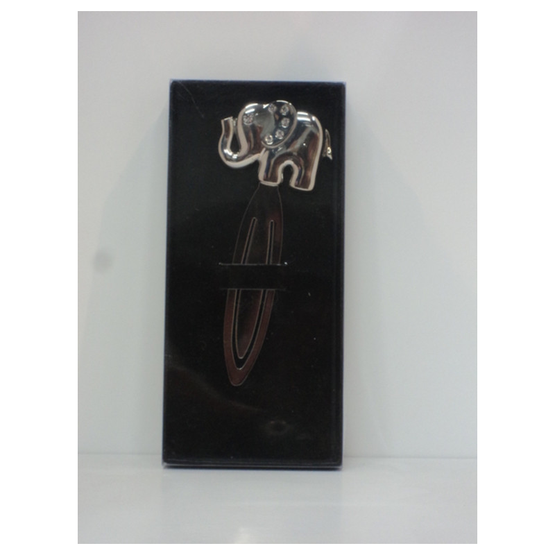 PUNTO LIBRO METAL CROMADO C/CRISTALES ELEFANTE ABAIMPORT 53775