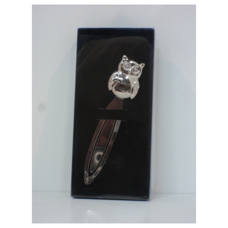 PUNTO LIBRO METAL CROMADO C/CRISTALES BUHO ABAIMPORT 53779