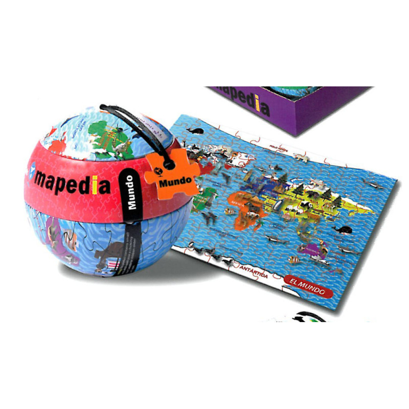 PUZZLE FOURNIER PURPLE COW 100 PIEZAS MUNDO BOLA METAL 1031046 ^