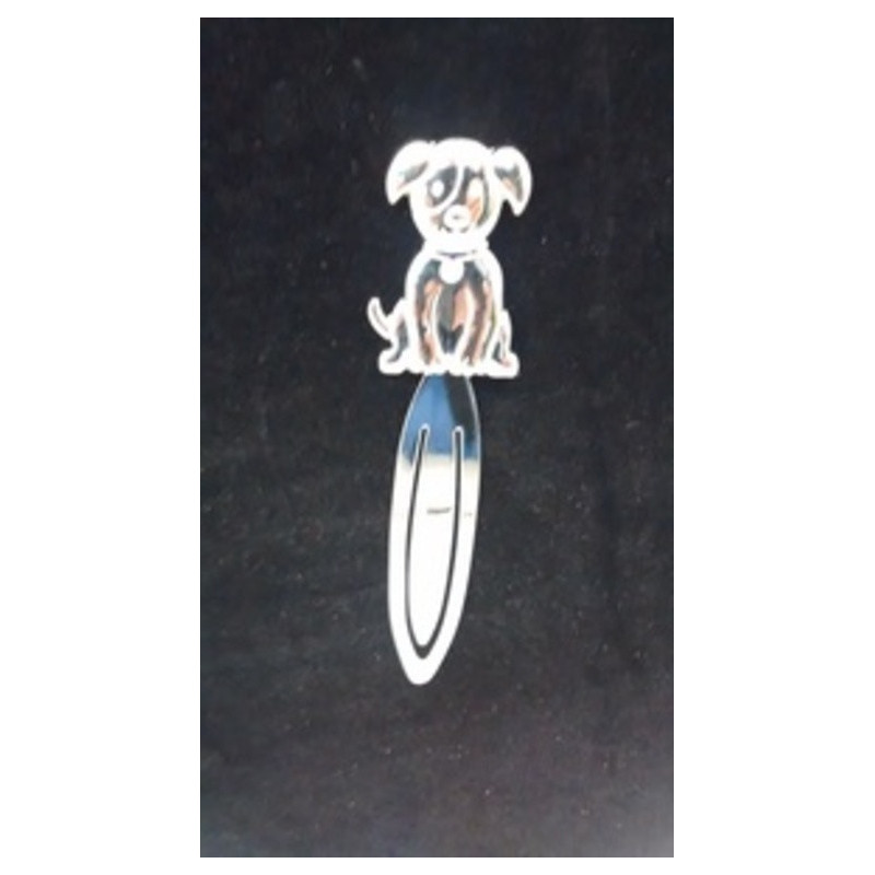 PUNTO LIBRO METAL CROMADO C/CRISTALES PERRO ABAIMPORT 53783 ^