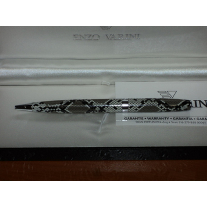 BOLIGRAFO ENZO VARINI GUSTINO PHITON SERPIENTE DETALLES PLATA SE865261A ^
