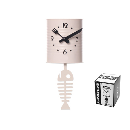 RELOJ PARED I-TOTAL LATA DE SOPA Y PESCADO BLANCO XL0470 ^