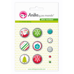 PACK 11 BRADS EPOXY ANITA NAVIDAD GRAFOPLAS 37050126