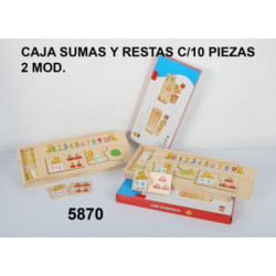 JUEGO WG MADERA ENCAJABLES DOMINO SUMAS Y RESTAS 5870