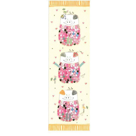 PUNTO LIBRO CARTON TURNOWSKY CERDITOS GRABADO C/ORO ARGU BK5875 ^