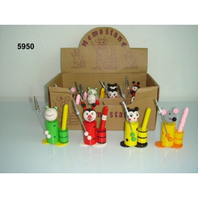 PORTATARJETAS WG MADERA C/BOLI ANIMALES 4MOD. 5950 ^