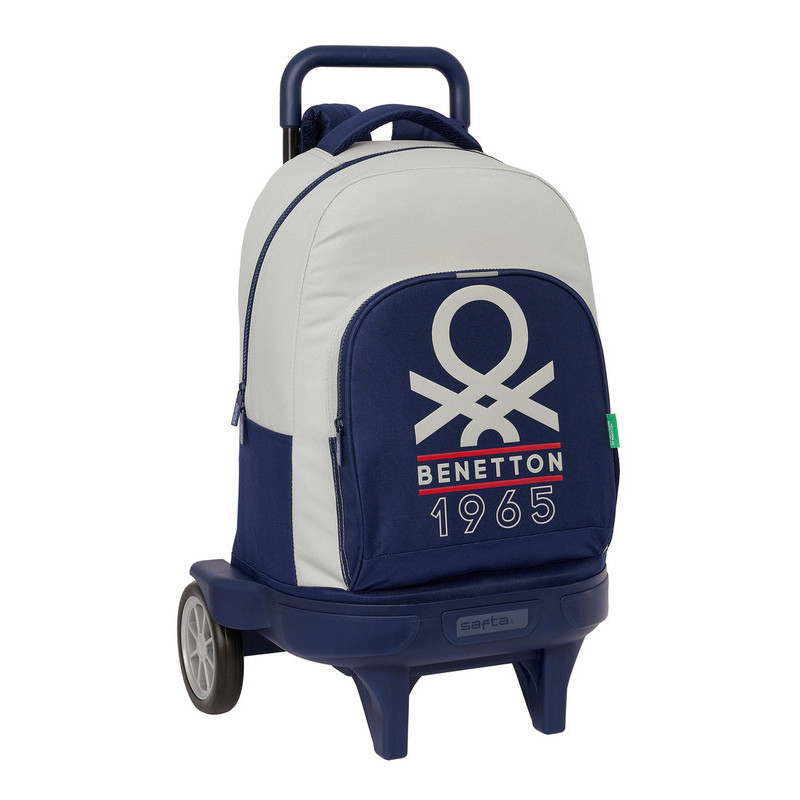 MOCHILA GDE. C/RUEDAS COMPACT EVOL. EXT. BENETTON "VARSITY" 612406218 SAFTA24