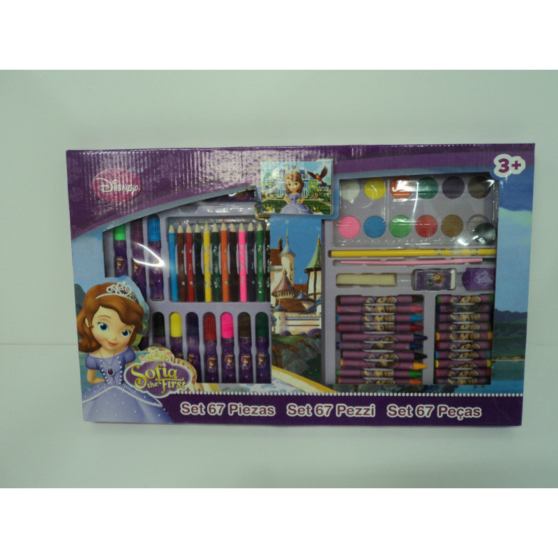 MALETIN DIBUJO CEG14 PRINCESA SOFIA 67 PIEZAS 700467 ^