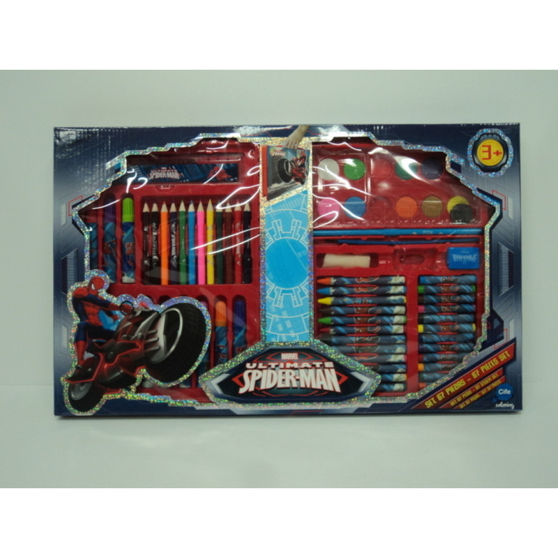 MALETIN DIBUJO CEG15 ULTIMATE SPIDERMAN 67 PIEZAS 740517 ^