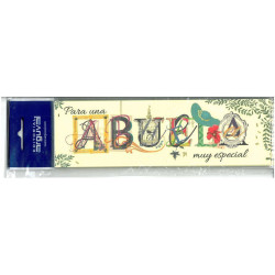 PUNTO LIBRO CARTON PARA UNA ABUELA GRABADO C/ORO ARGU 39334 PTE 10U ^