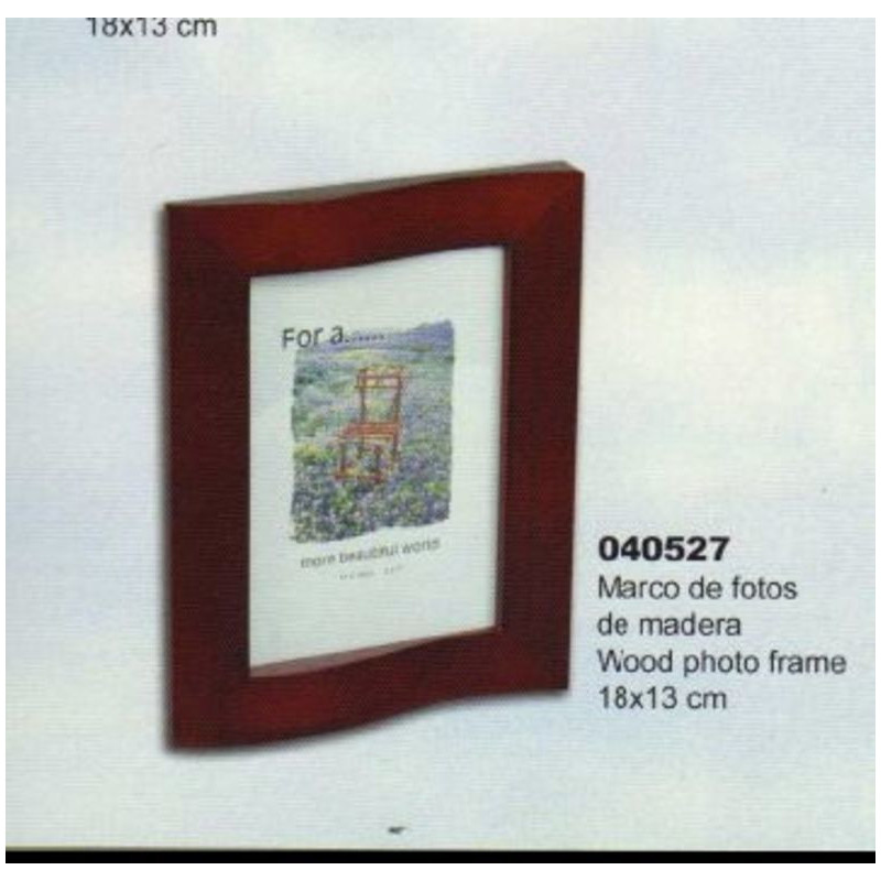 MARCO FOTO MISA MADERA ONDA CAOBA 13*18 040527 ^