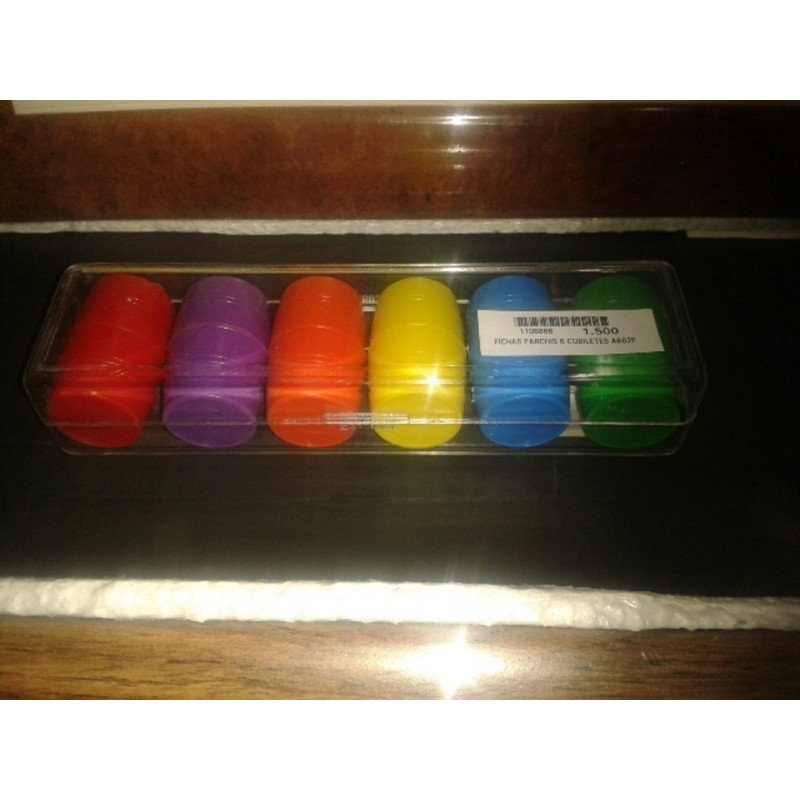 FICHAS PARCHIS SPECIAL 16MM 6 CUBILETES A1806