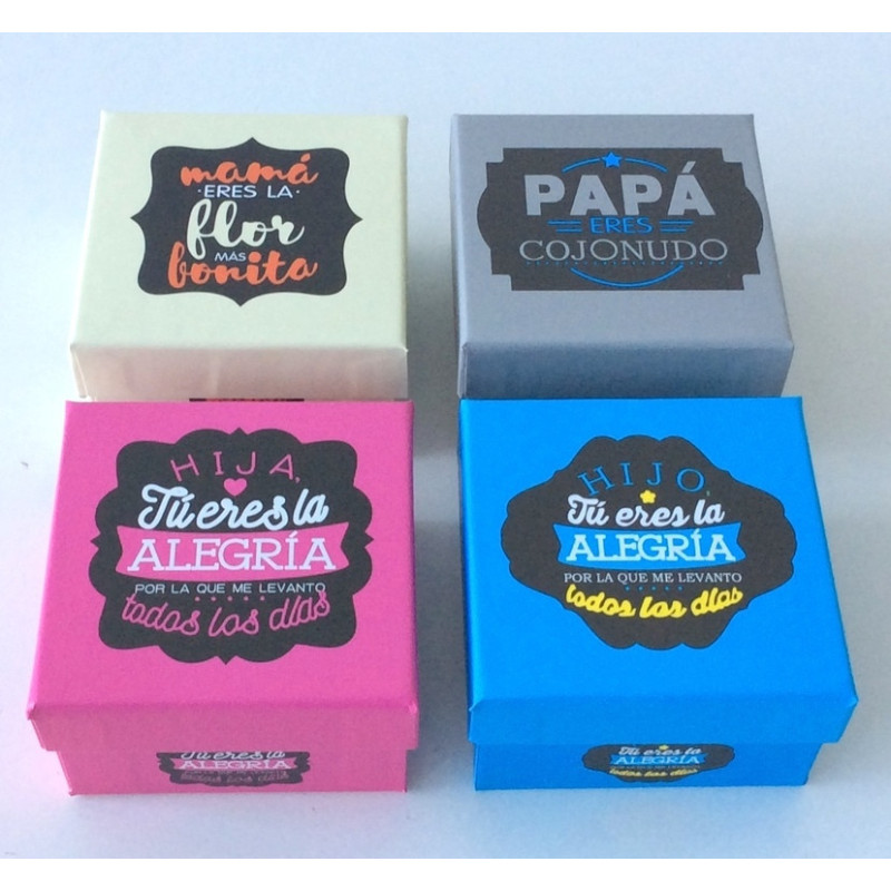 CAJA REGALO FRASE FAMILIA COLORES  75147-42068 PAQ. 12U ARGU