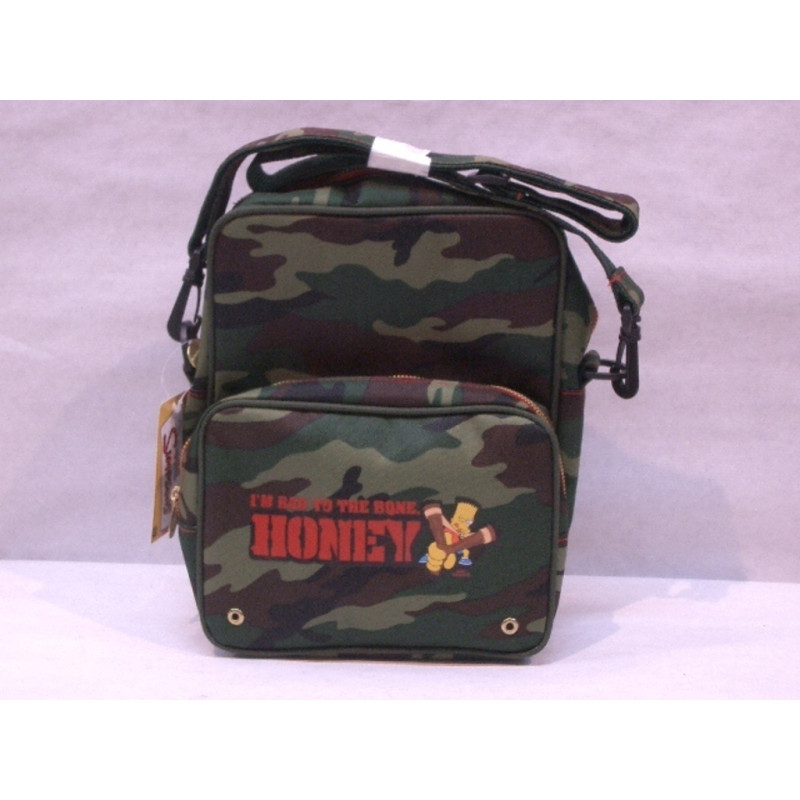 MOCHILA CYP BANDOLERA SIMPSONS CAMUFLAJE BS-881-SP ^