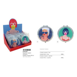 EXPOSITOR ESPEJOS COMPACTOS LADY RED + POP! SURTIDO SANTORO SAFTA21 ENERO 974FCD01