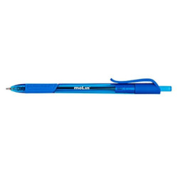 BOLIGRAFO MOLIN RETRACTIL TRION PUNTA MEDIA C/12U AZUL BGP112-12-3