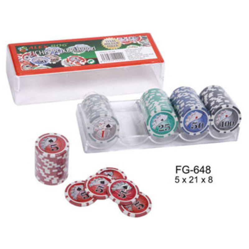 JUEGO ALEX BOG POKER FICHAS RECAMBIO FG-648 ^