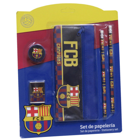 SET PAPELERIA CYP17 FCBARCELONA C/PORTATODO GS-406-BC ^